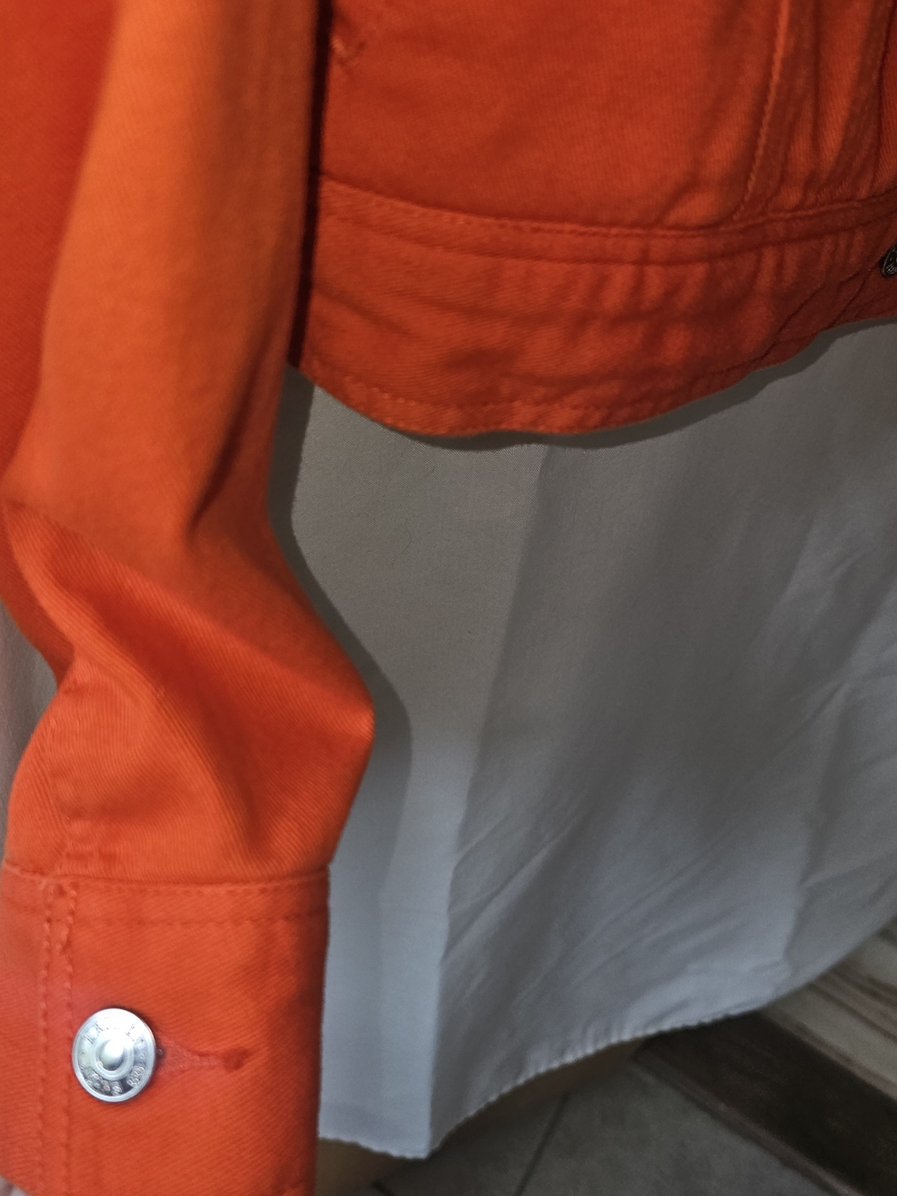 Ralph Lauren Bright Orange Denim Jacket - Women's - Picture 2 of 9